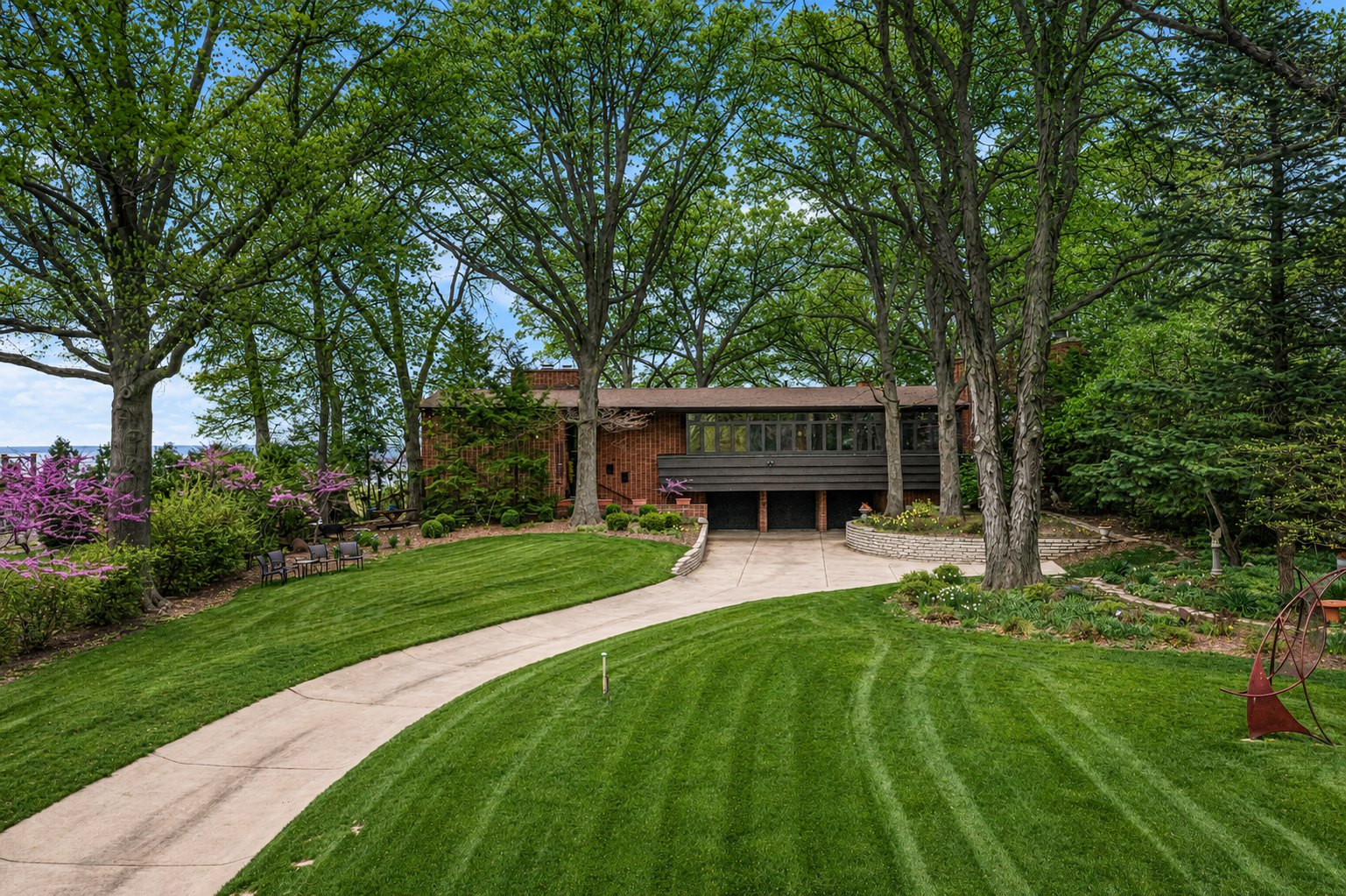 Wooded drive u2014 real estate photography by Aerial MG