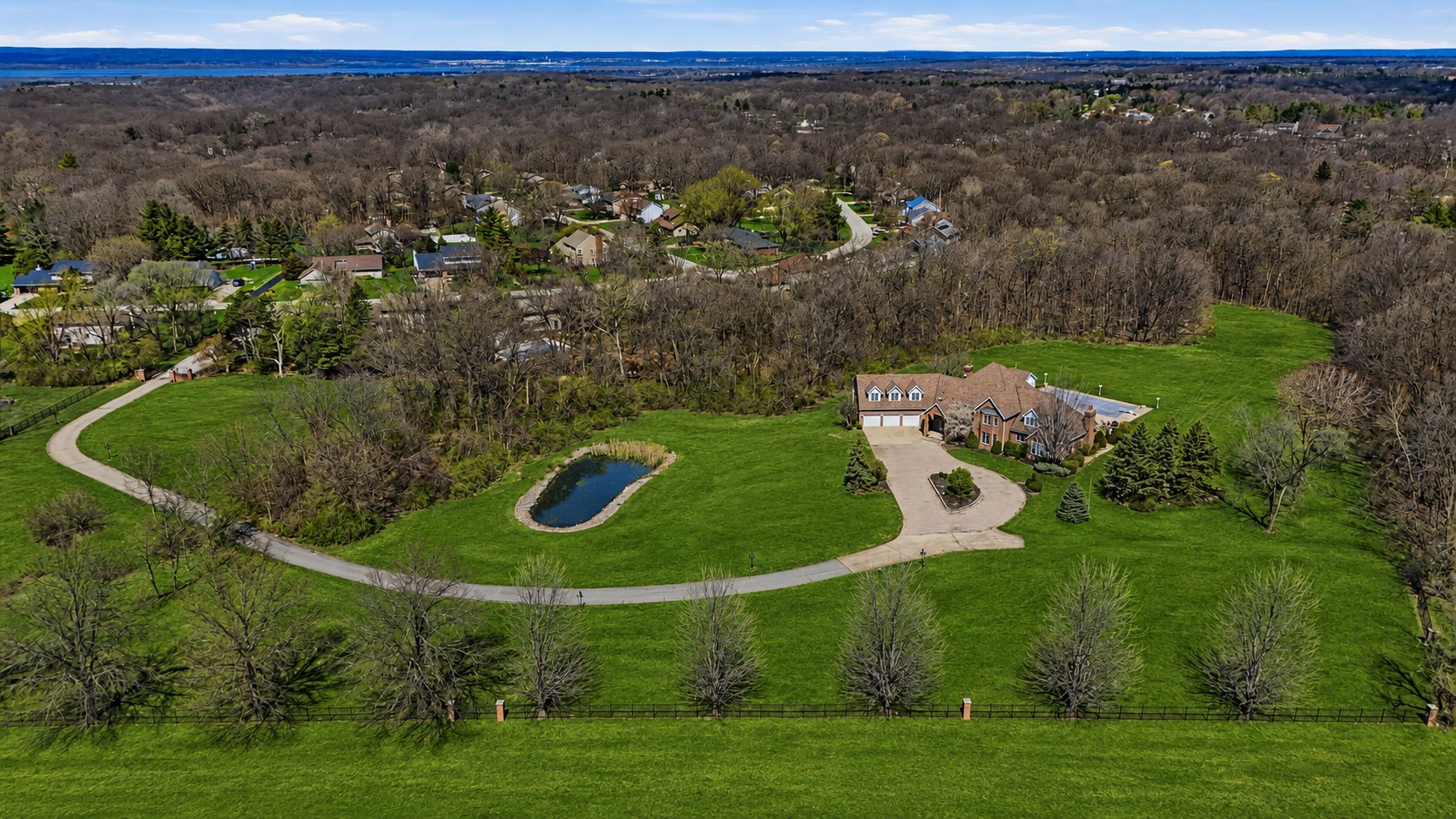 Estate & pond u2014 real estate photography by Aerial MG